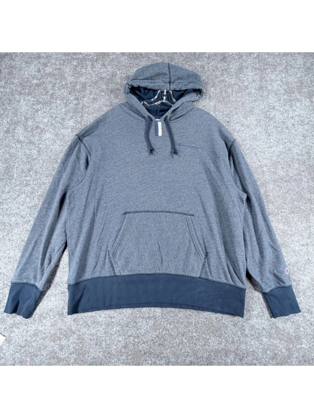 Champion Hoodie Mens XL Blue Kangaroo Pocket Long Sleeve Activewear Pullover